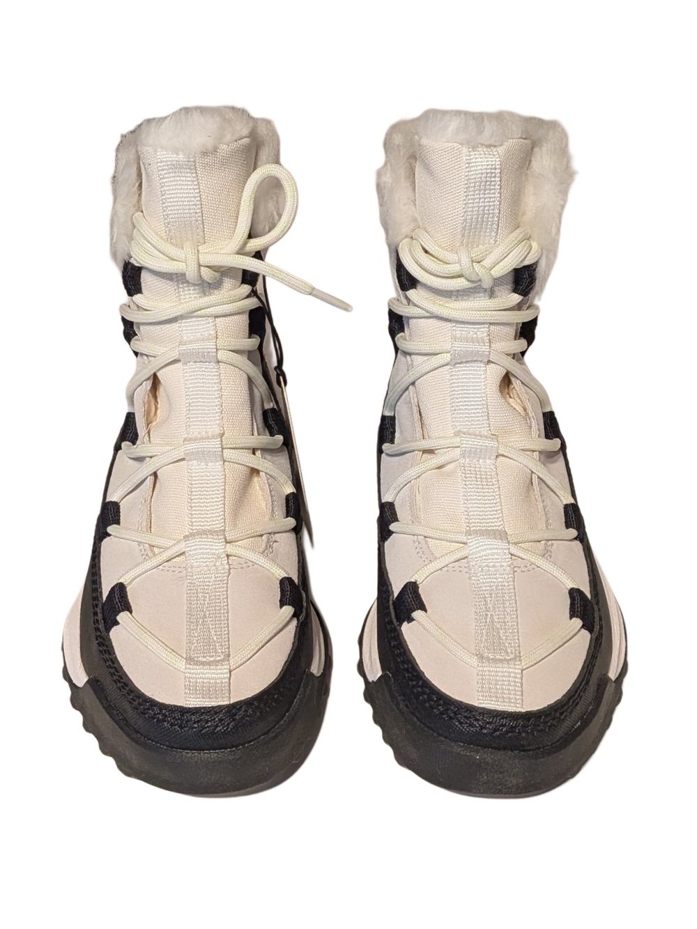 Sorel Ona RMX Glacy WP 1988611-3Sorel Women's White and Black Fur-Trim Snow Boot - Picture 2 of 9